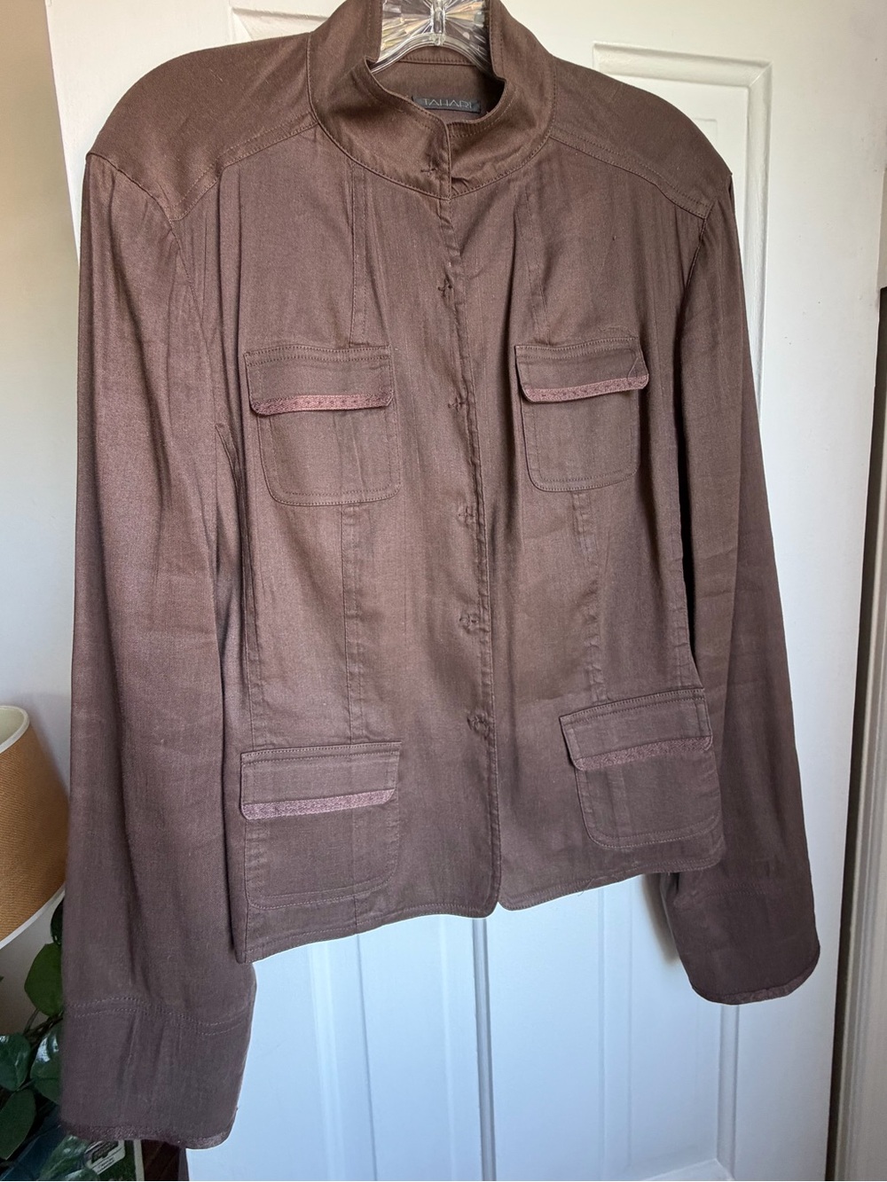 Tahari linen/rayon lightweight casual jacket 6